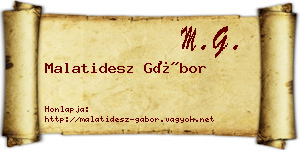 Malatidesz Gábor névjegykártya
