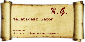 Malatidesz Gábor névjegykártya